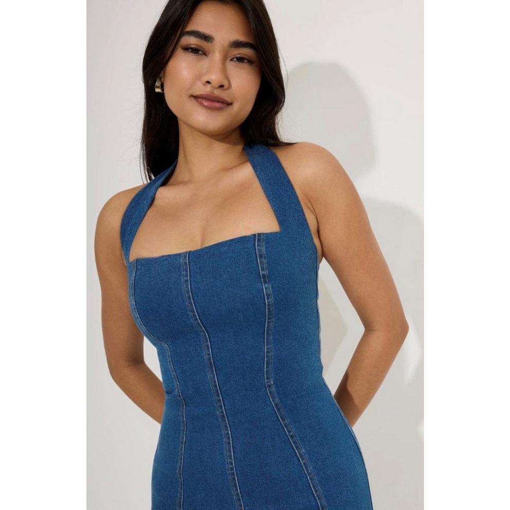 Odd Muse Womens Denim Midi Long Dress