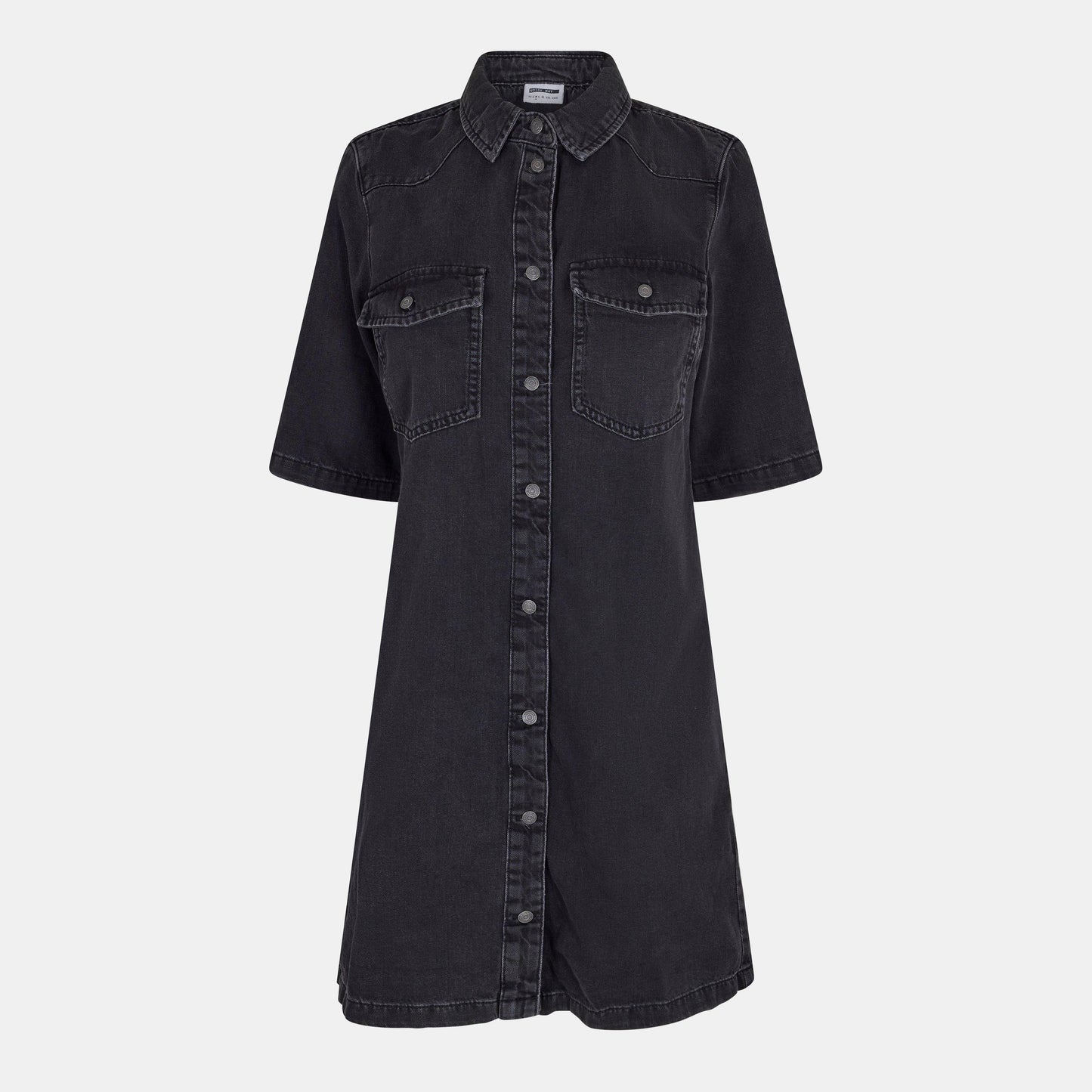 Noisy May Women's Short Sleeve Denim Shirt Dress