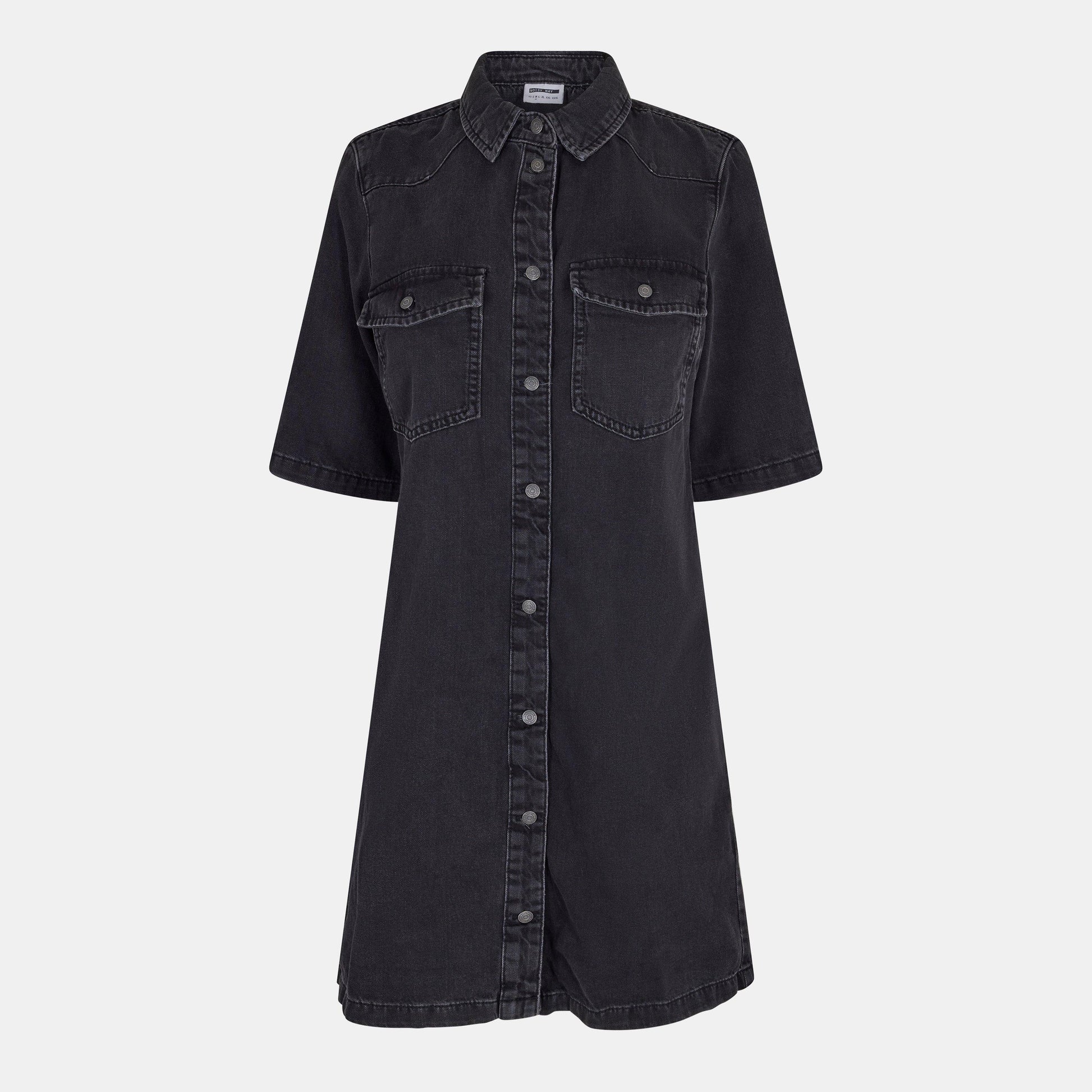 Noisy May Women's Short Sleeve Denim Shirt Dress