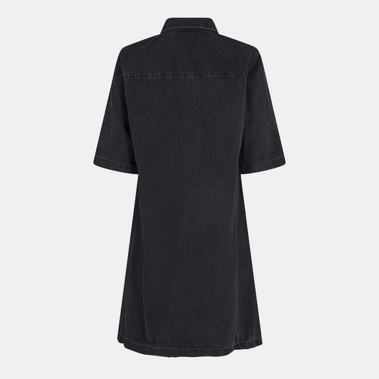 Women's Short Sleeve Denim Shirt Dress