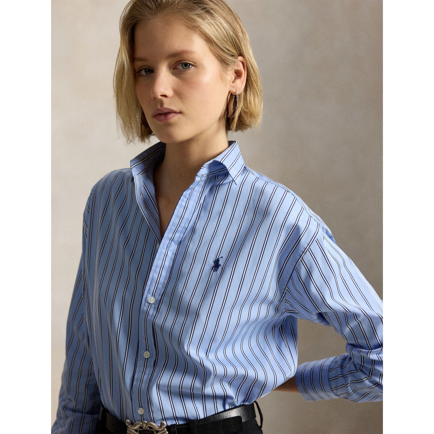 Polo Ralph Lauren Women's Stripe Long Sleeve Oxford Shirt