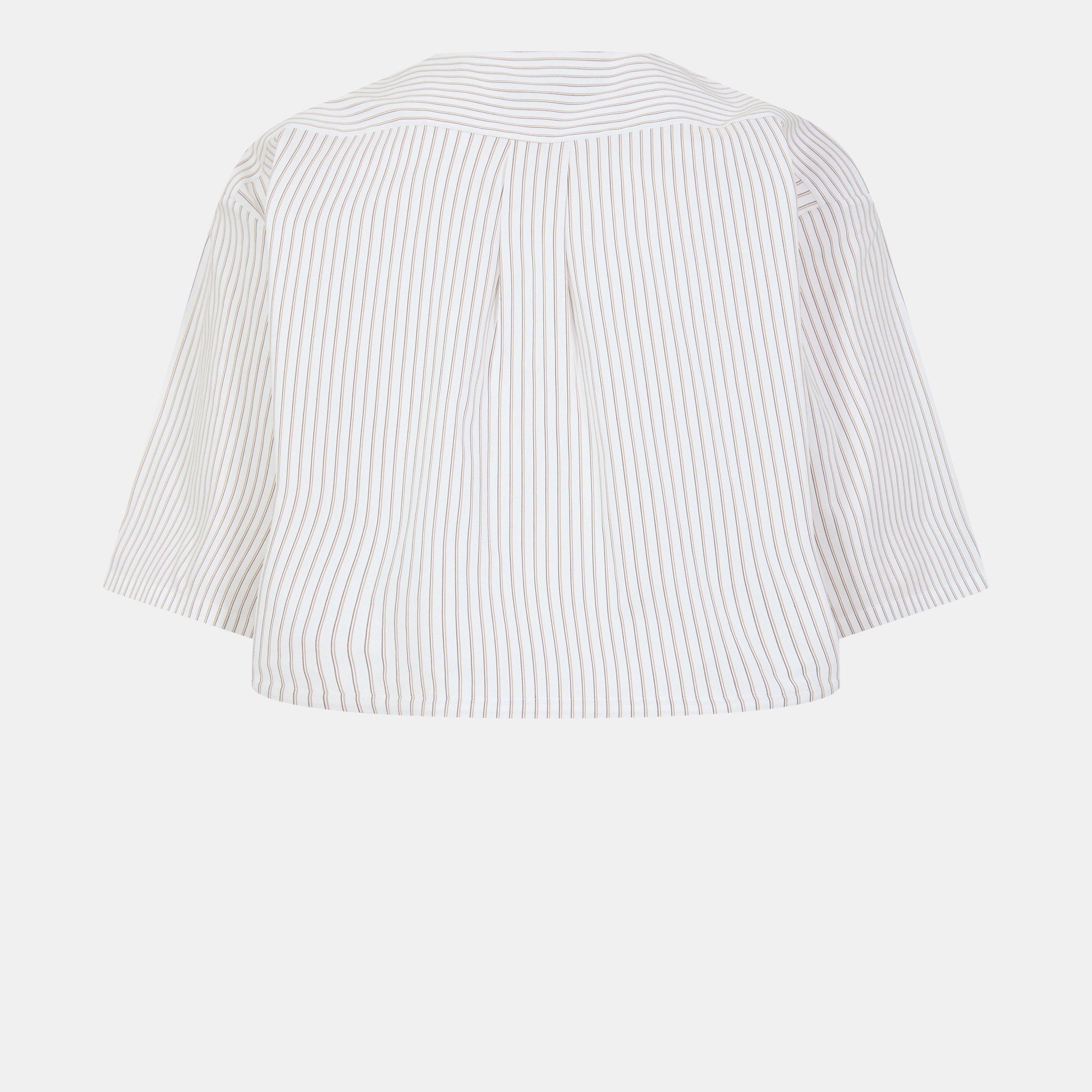Fendi Tied Striped Cropped Shirt