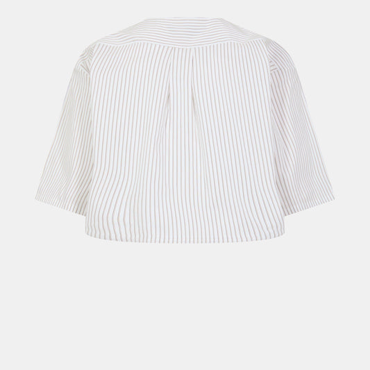 Fendi Tied Striped Cropped Shirt