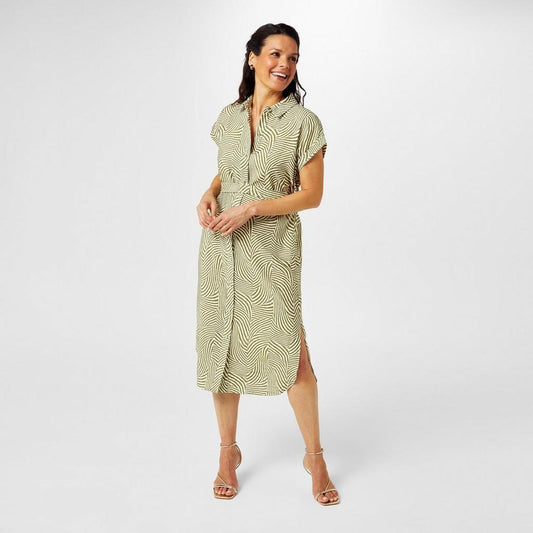 Printed Shirt Dress