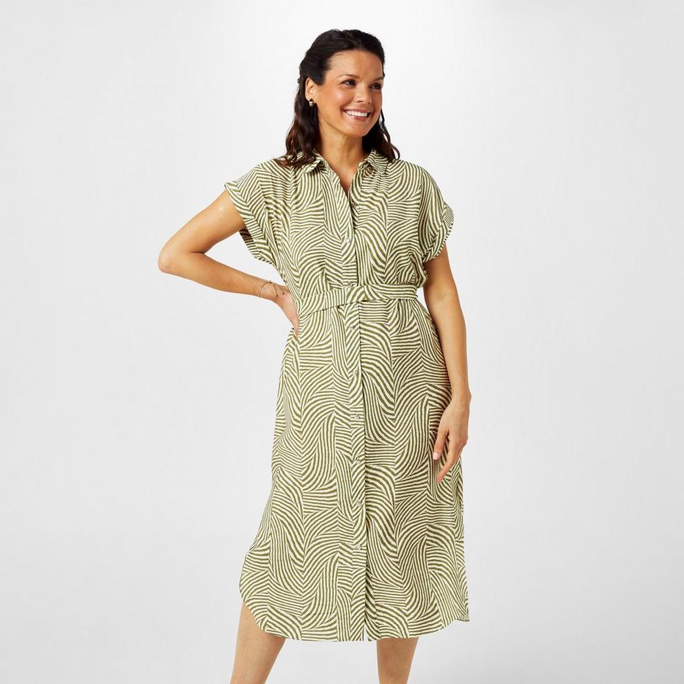 Printed Shirt Dress