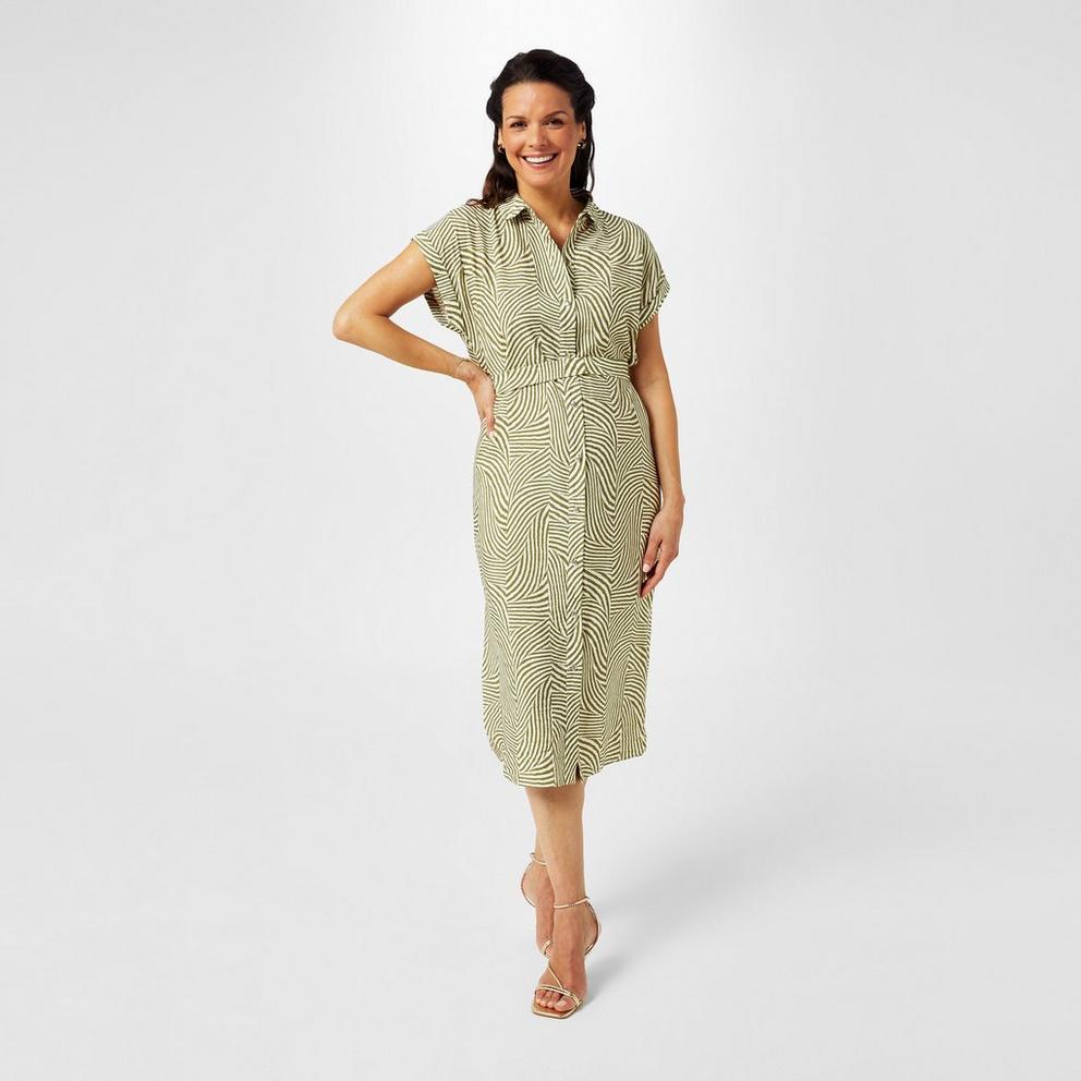 Printed Shirt Dress