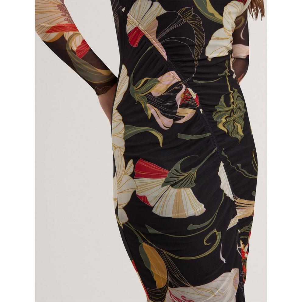 Women's Mesh Midi Bodycon Dress