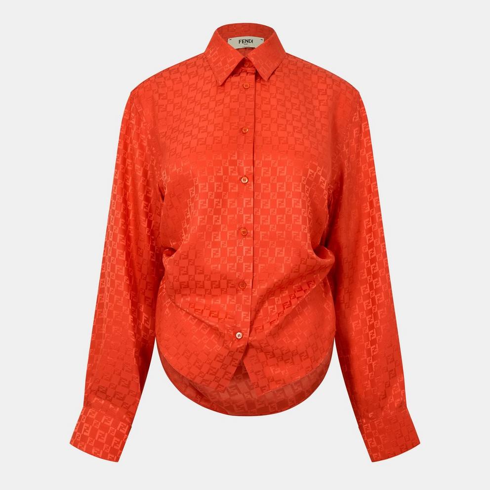 Fendi Women's Short Sleeve Patterned Shirt