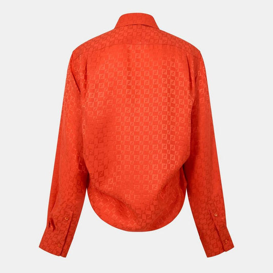 Fendi Women's Short Sleeve Patterned Shirt