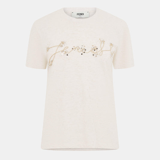 Fendi Women's Embroidered T-Shirt