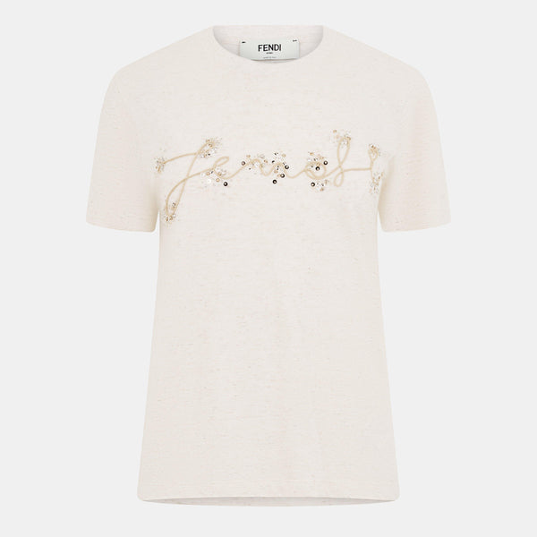 Fendi Women's Embroidered T-Shirt