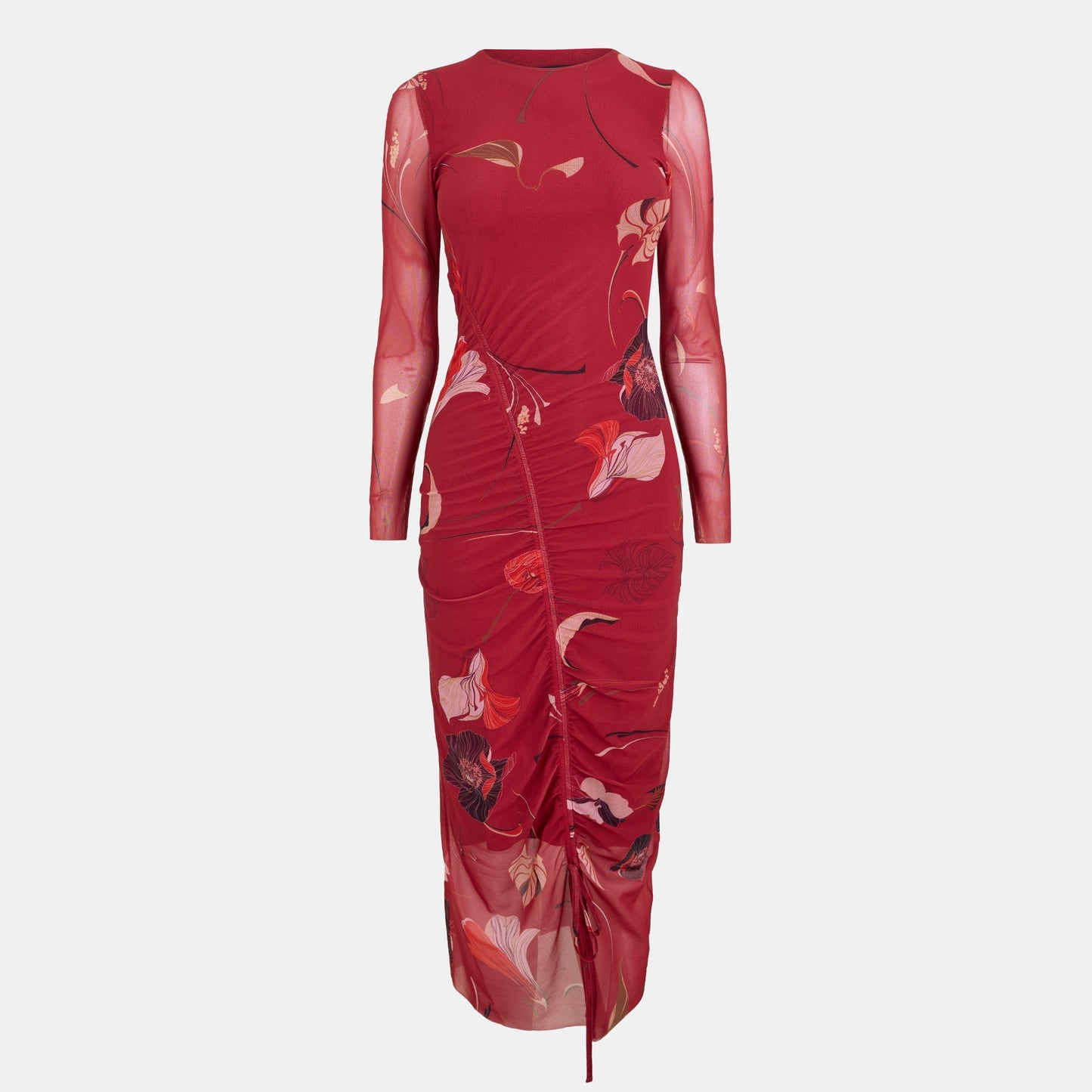 Women's Mesh Midi Bodycon Dress