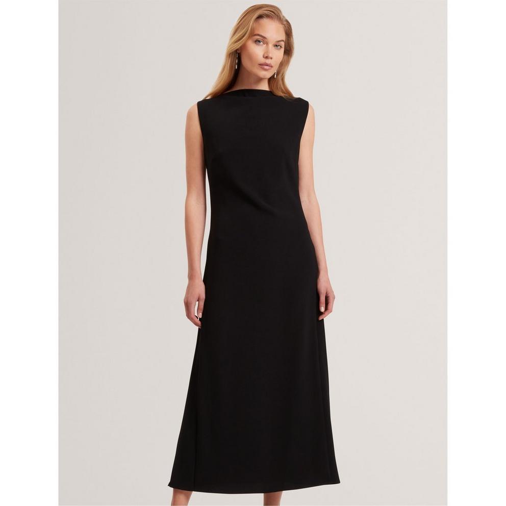 Women's Pleat Midi Tea Dress