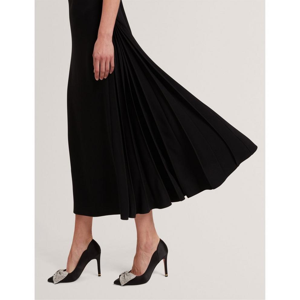 Women's Pleat Midi Tea Dress