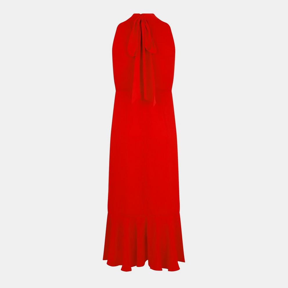 Neck Tie Midi Dress