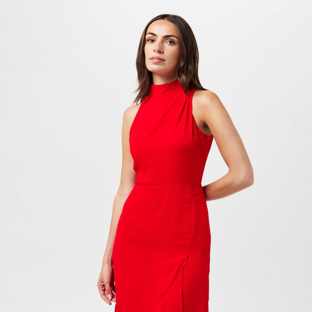 Neck Tie Midi Dress