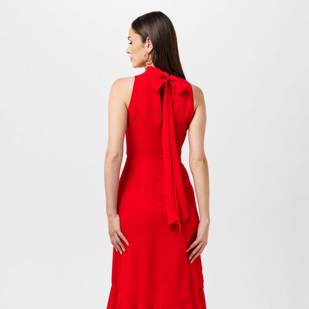 Neck Tie Midi Dress
