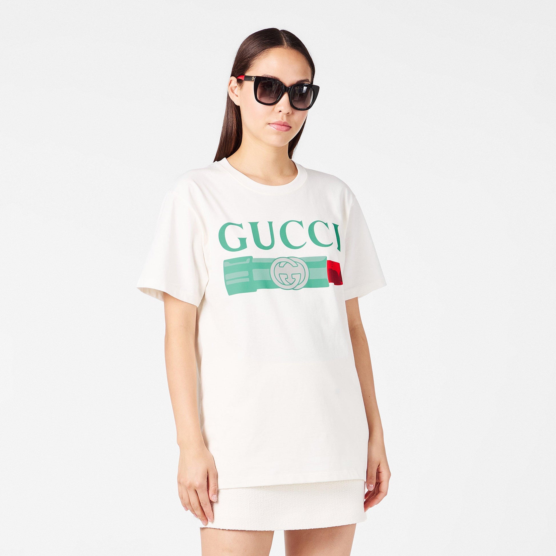 Gucci Women's Lipstick Print Cotton T-Shirt