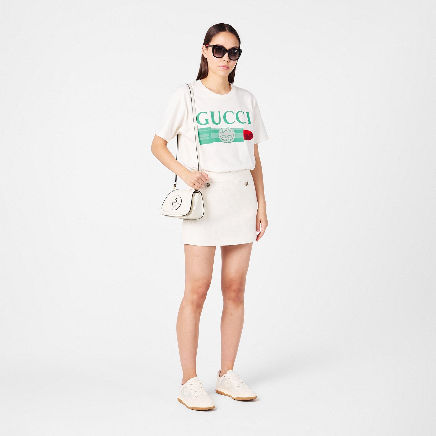 Gucci Women's Lipstick Print Cotton T-Shirt