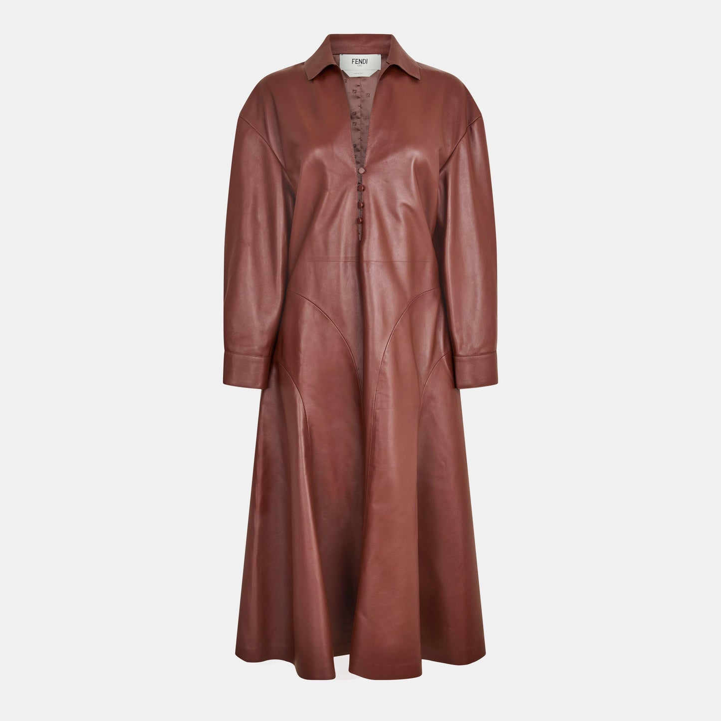 Fendi Women's Leather A Line Dress