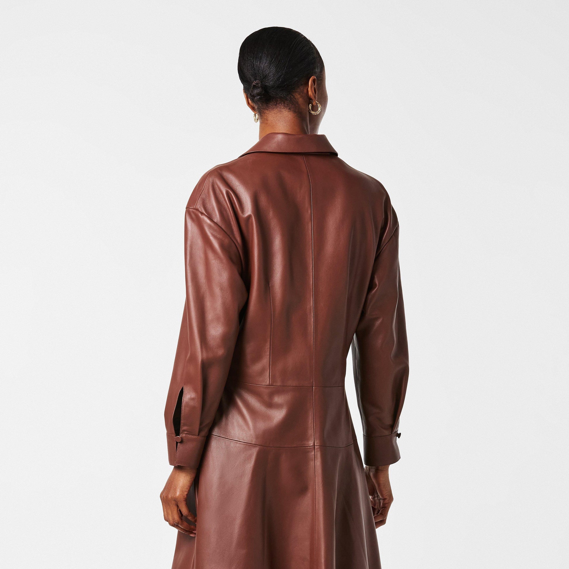 Fendi Women's Leather A Line Dress
