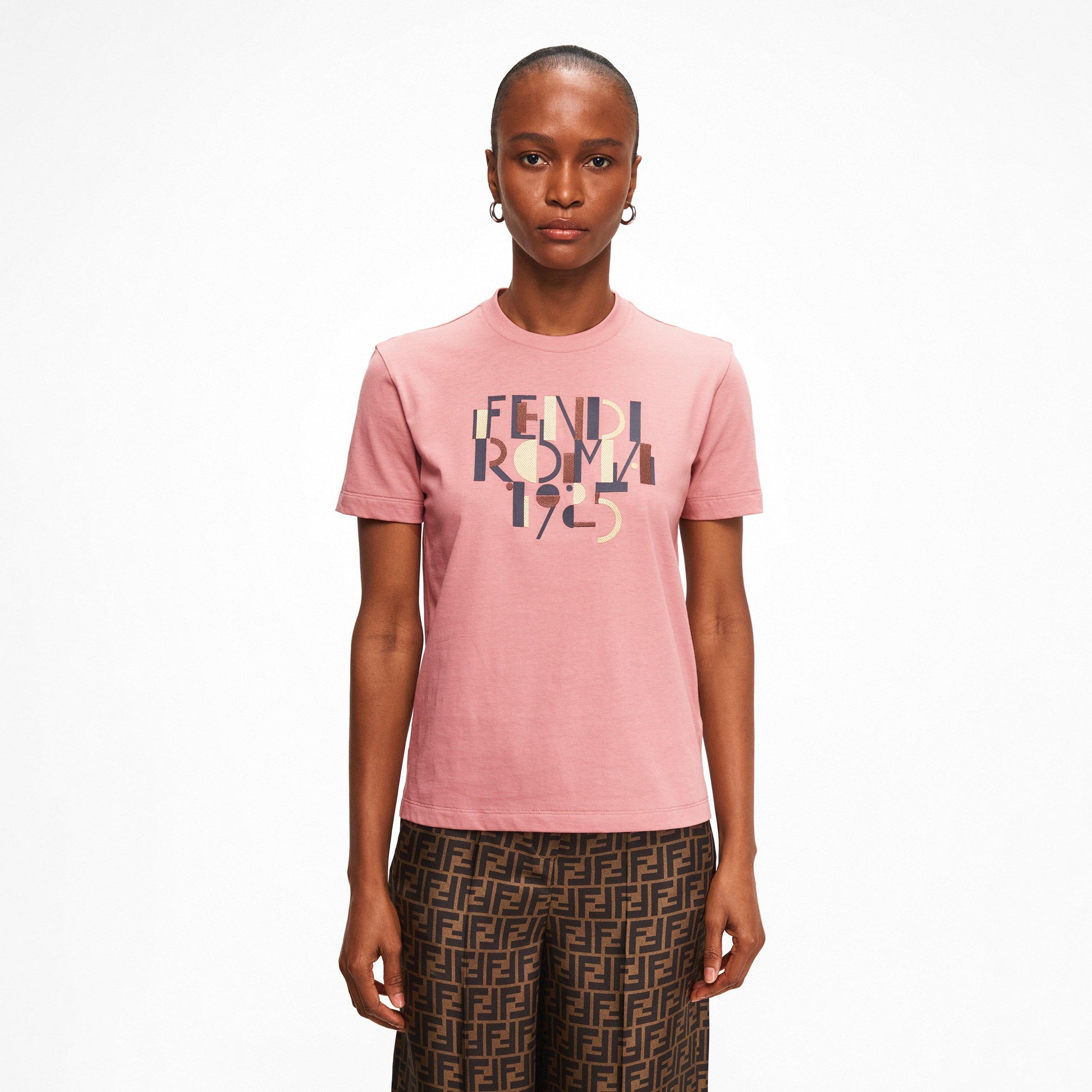 Fendi Pink cotton T-shirt