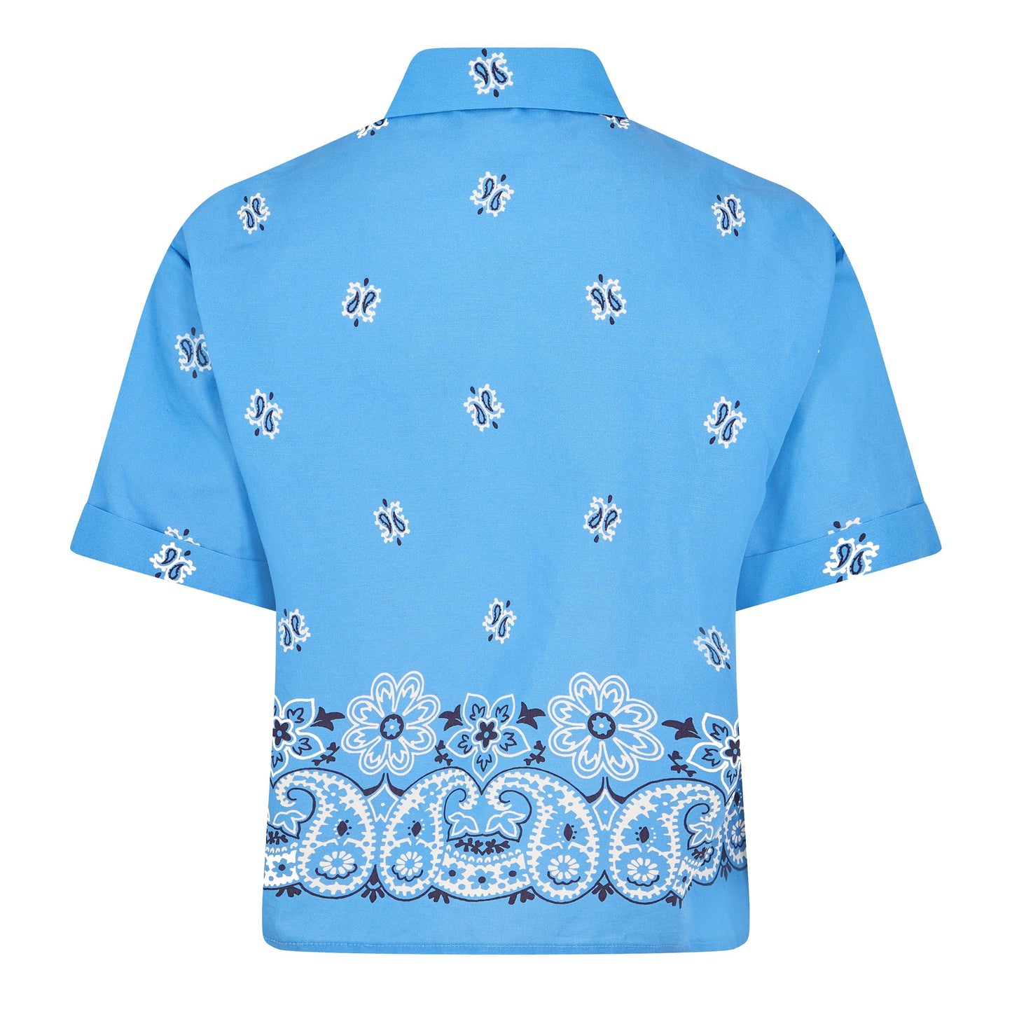 Miu Miu Women's Bandana Short Sleeve Patterned Shirt