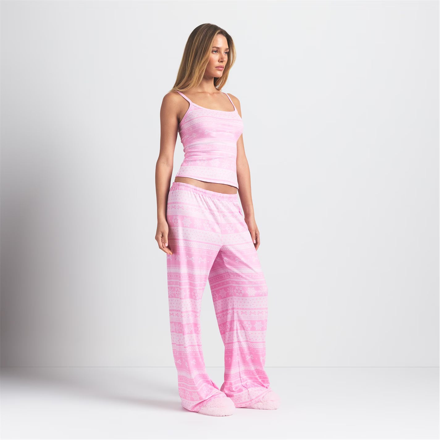 Womens Logo Plush Pointelle Cami