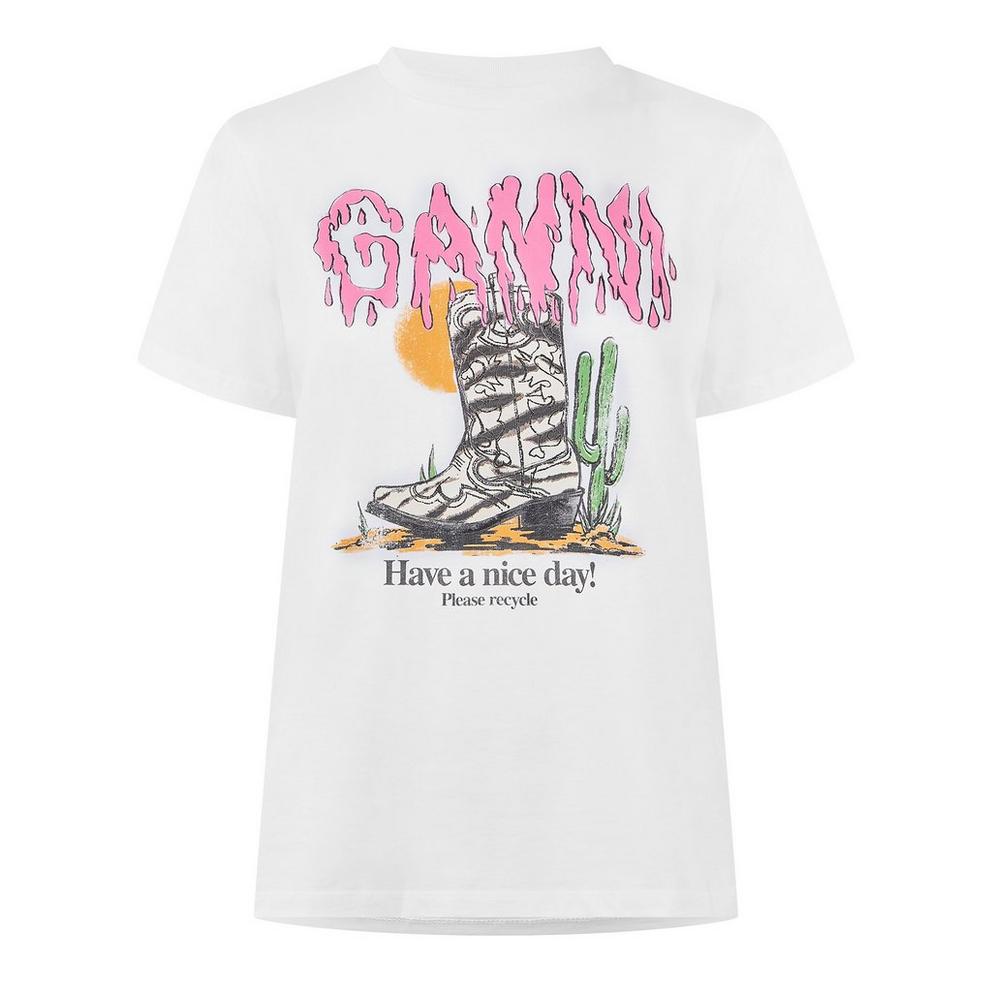 Ganni Women's Zebra Boot T-Shirt