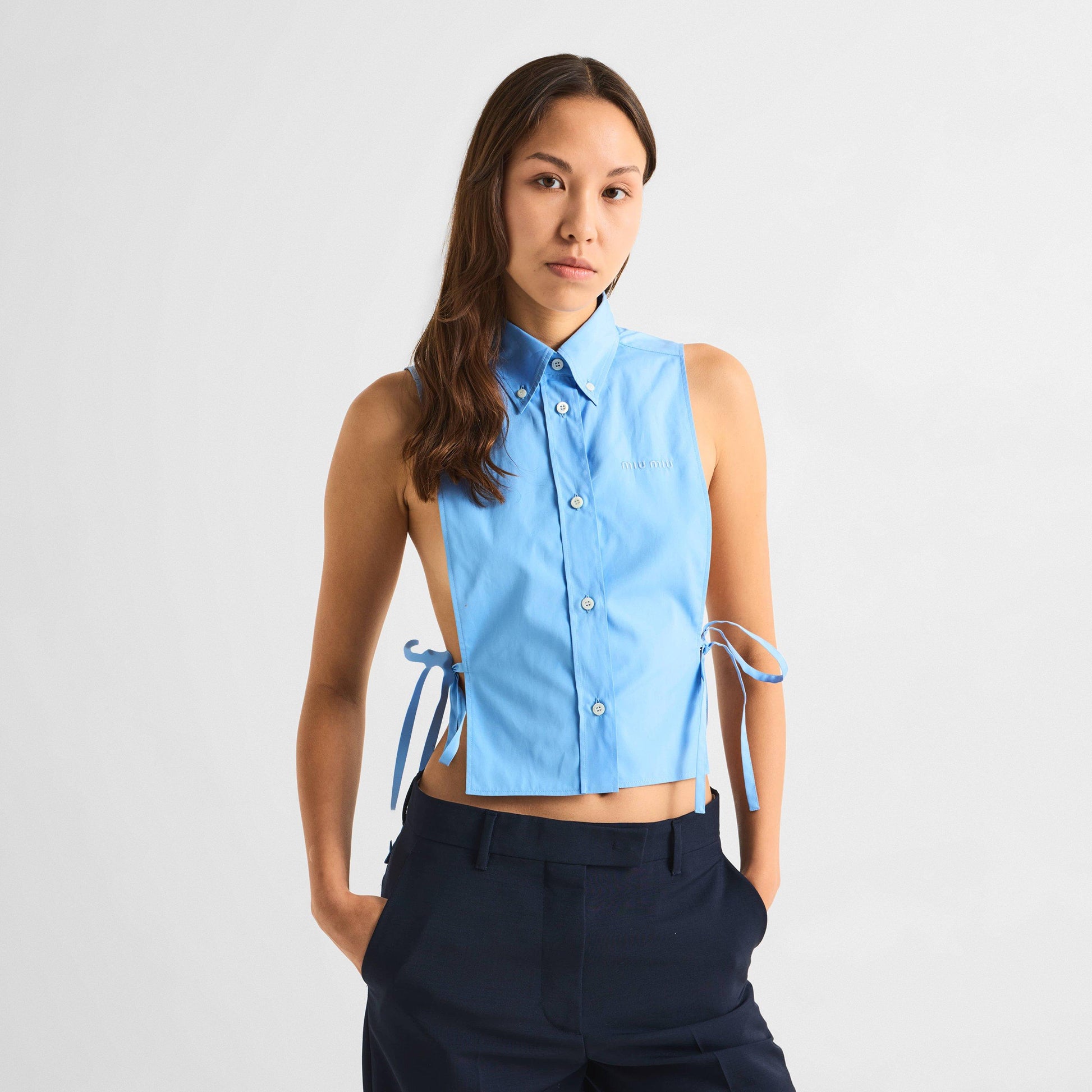 Miu Miu Women's Short Sleeve Plain Shirt