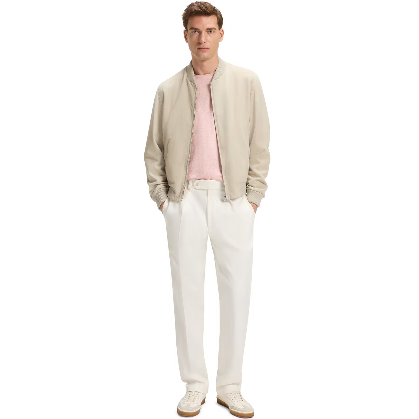 BOSS Men's Double Breasted Tailored Stretch Trousers