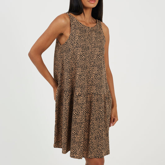 Brave Soul Womens Sleeveless One Tier Mini Dress