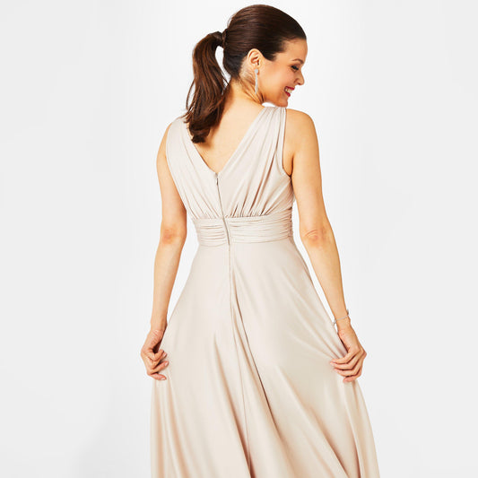 Biba Bridesmaid Deep V Maxi Dress