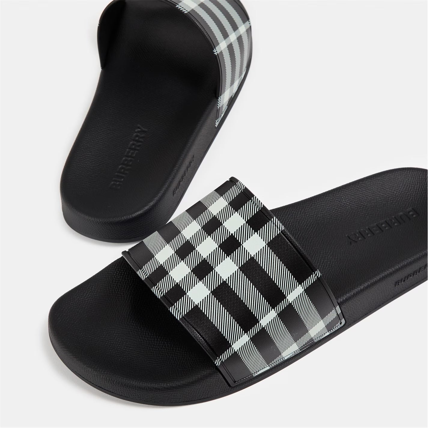 Men's Check Furley Logo Sliders