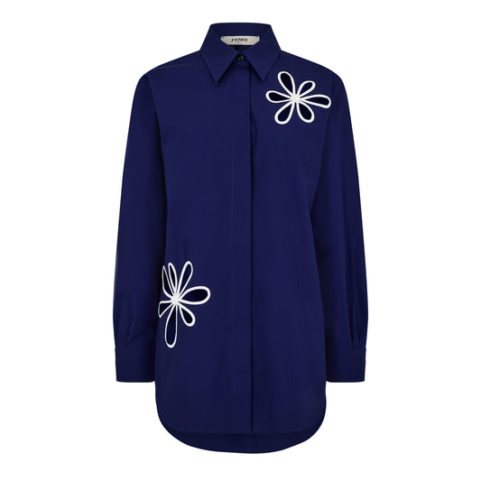 Fendi Women's Patterned Long Sleeve Shirt