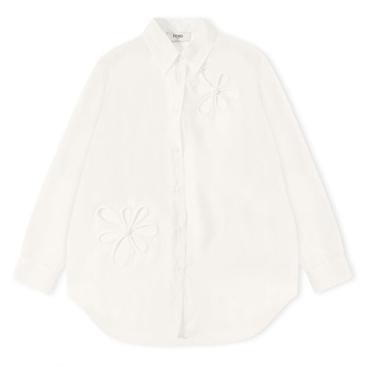 Fendi Women's Long Sleeve Patterned Shirt