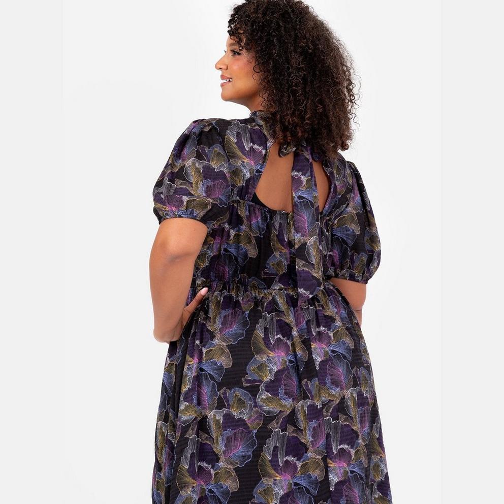 Lovedrobe High Neck Keyhole Midi Dress