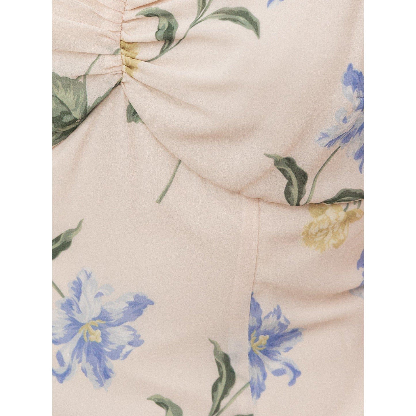 Anaya With Love Recycled Floral Flutter Sleeve Asymmetric Ruffle Maxi Dress