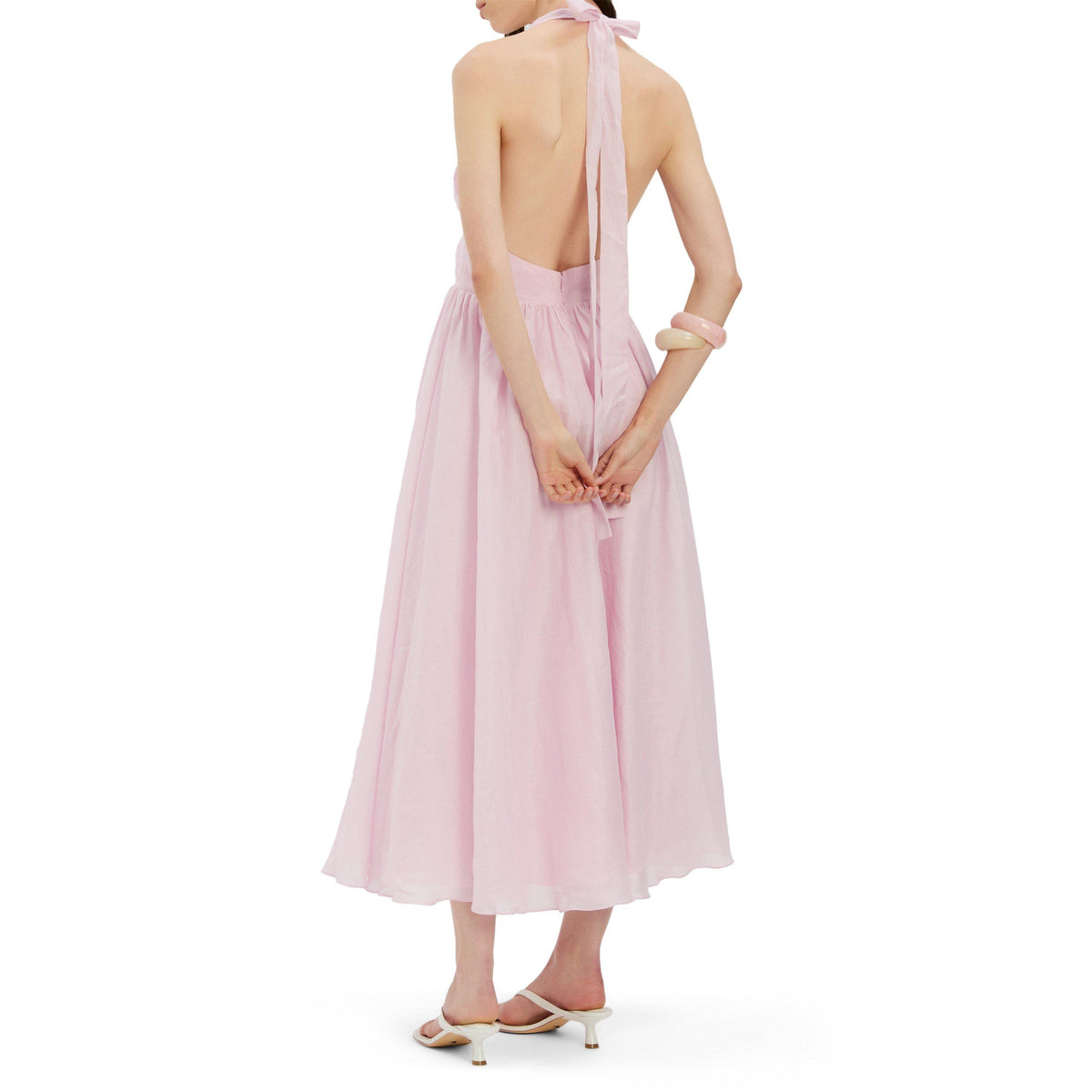 Bardot Women's Dorota Halter Neck Cotton Midi Dress