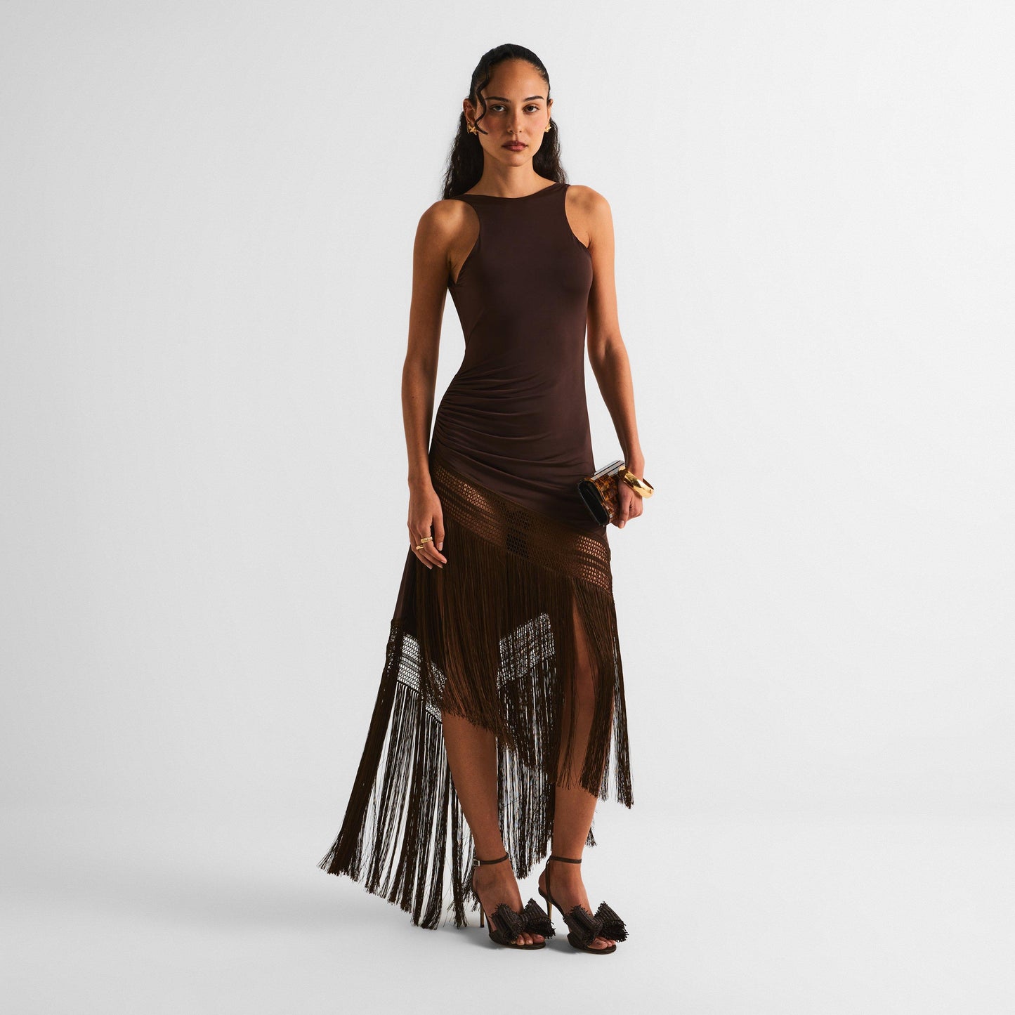 The Andamane Women's Marisol Fringe Long Maxi Dress