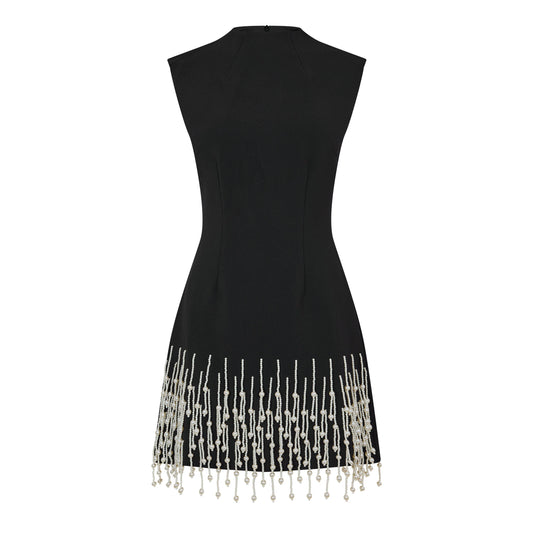 Odd Muse Women's Sleeveless Pearl Drop Mini Dress