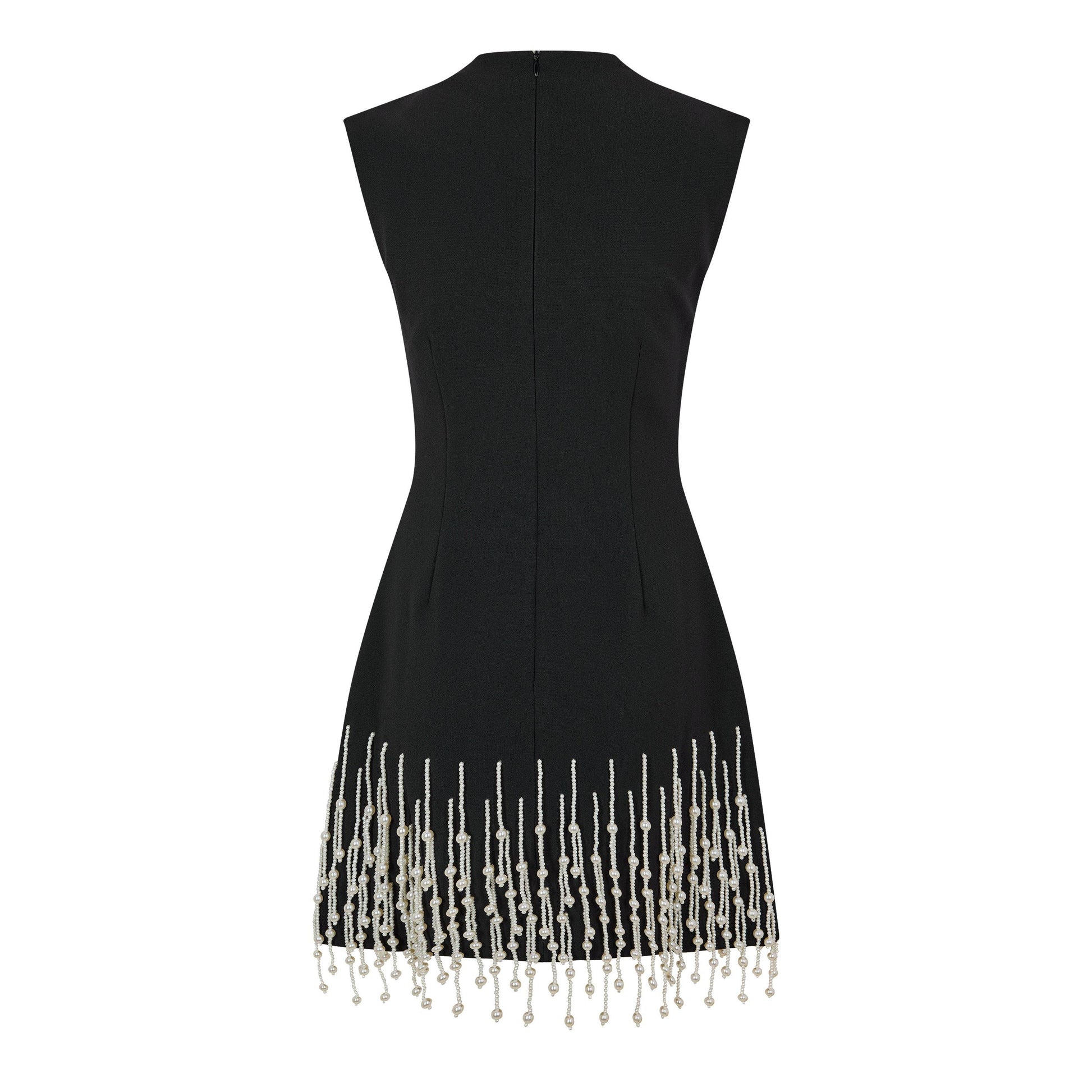 Odd Muse Women's Sleeveless Pearl Drop Mini Dress