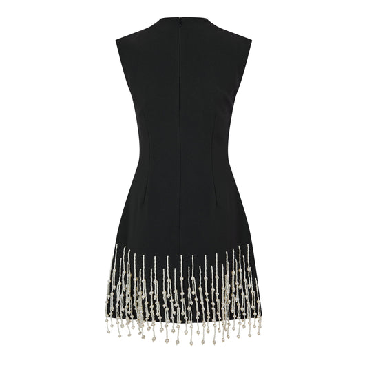 Odd Muse Women's Sleeveless Pearl Drop Mini Dress