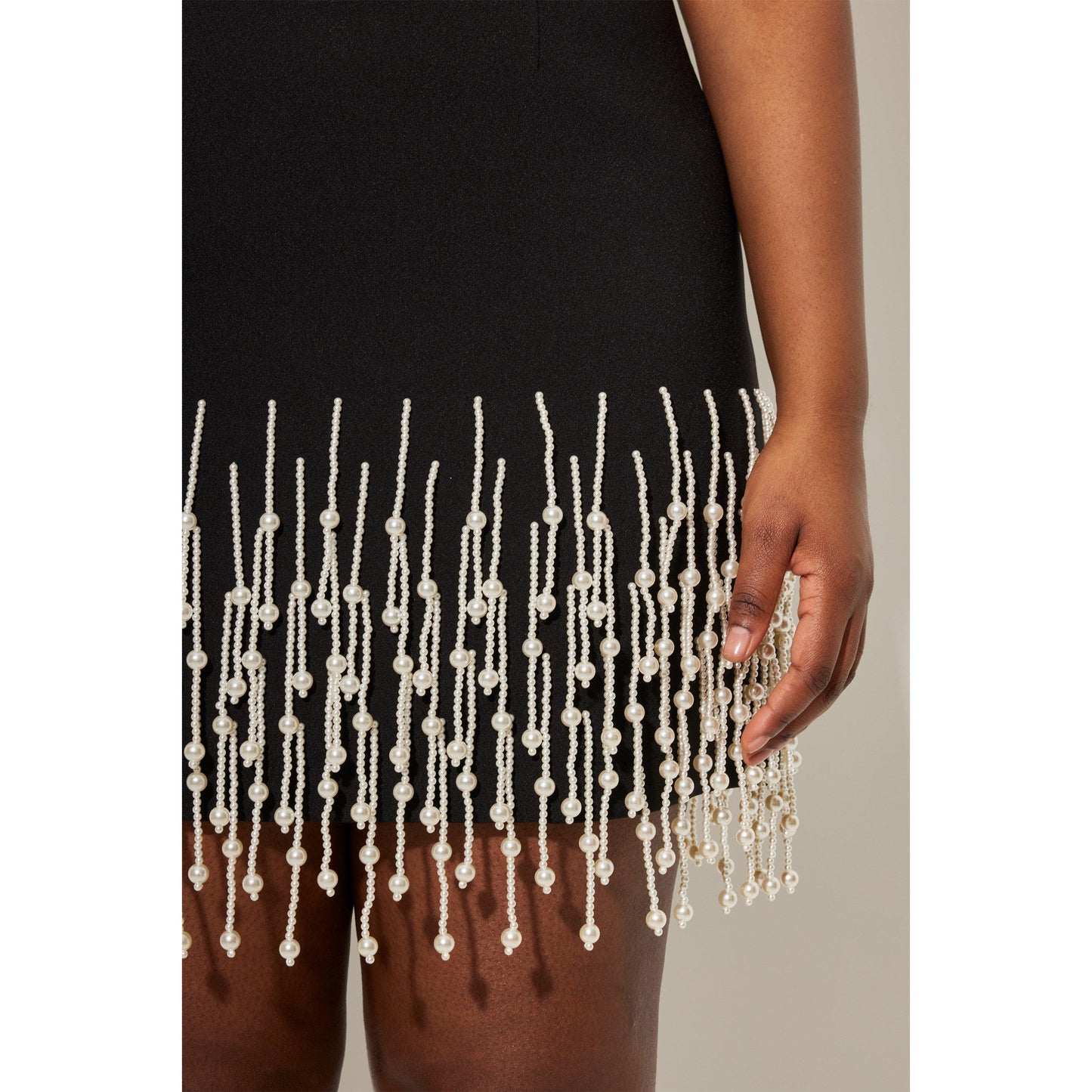Odd Muse Women's Sleeveless Pearl Drop Mini Dress