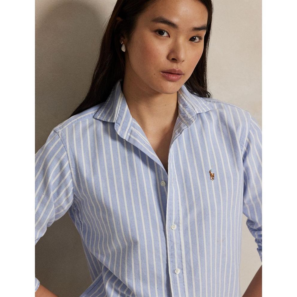 Polo Ralph Lauren Women's Charlotte Stripe Long Sleeve Oxford Shirt