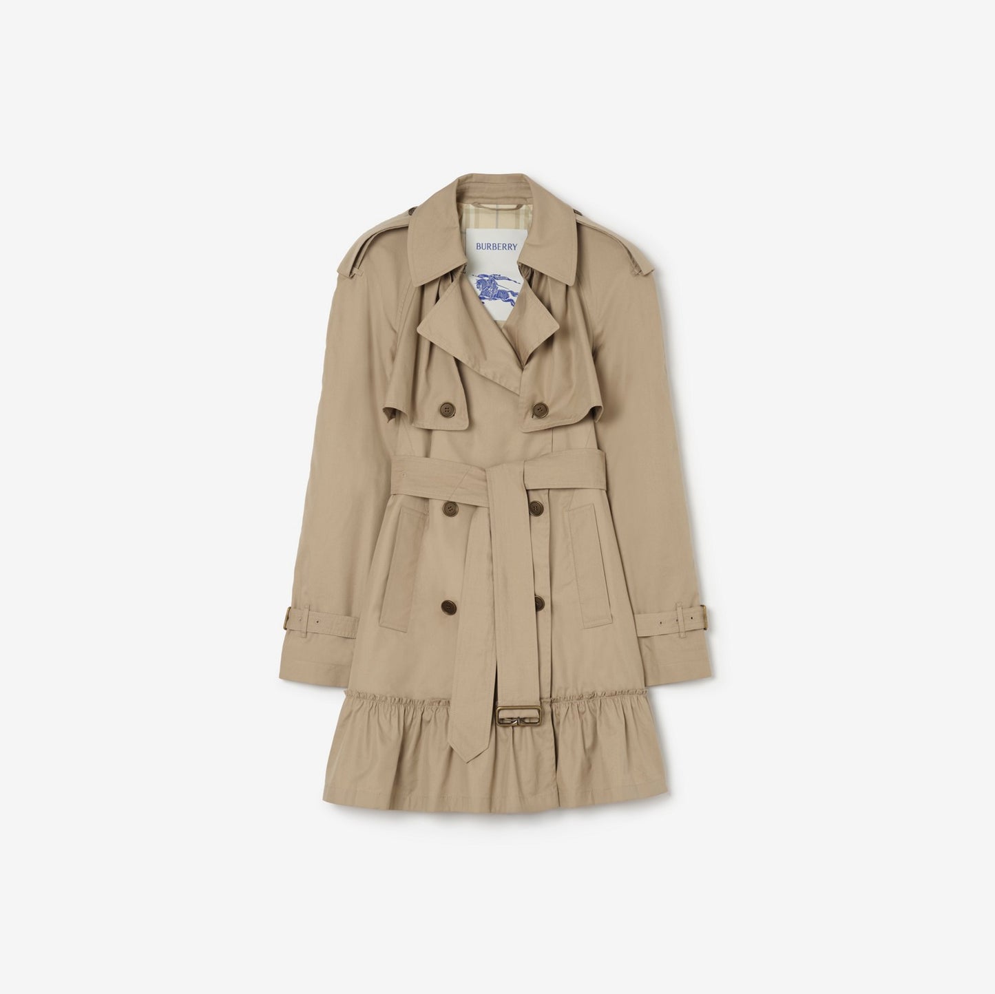 Short Gabardine Tillydrine Trench Coat