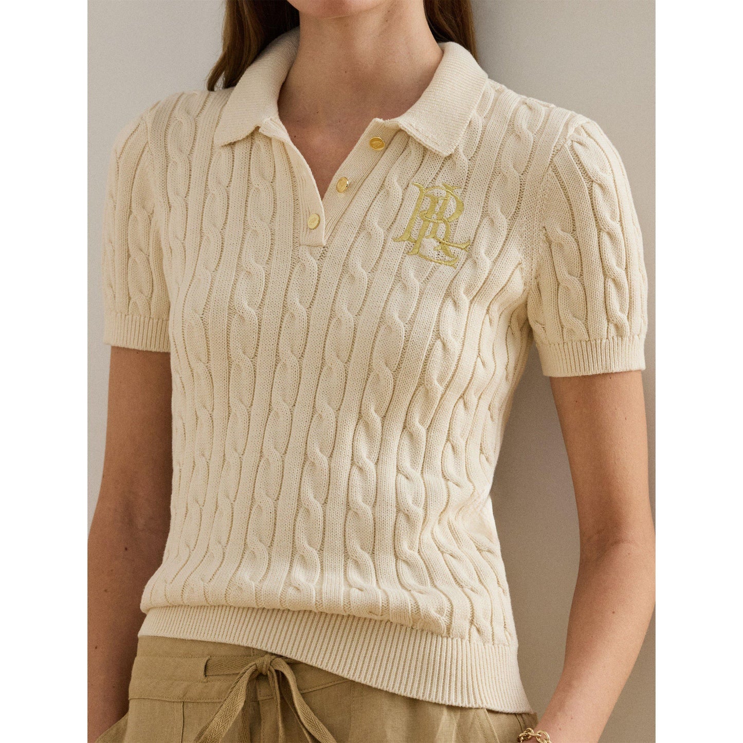 Lauren by Ralph Lauren Women's Natrissa Plo Knitted Top