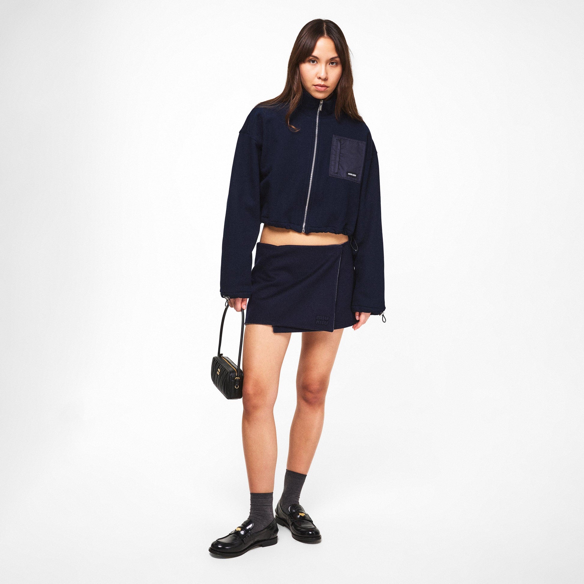 Miu Miu Zippered Fleece Jacket