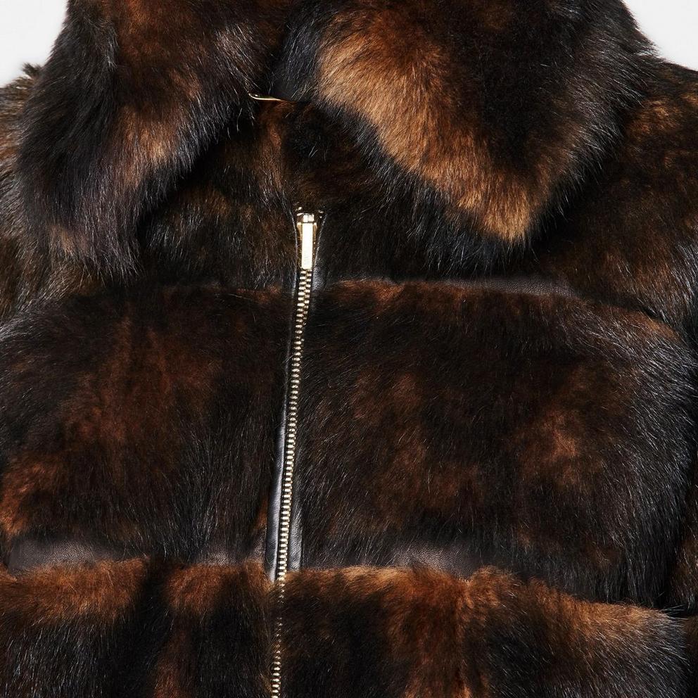 Fendi Womens Dorsato Shearling Jacket