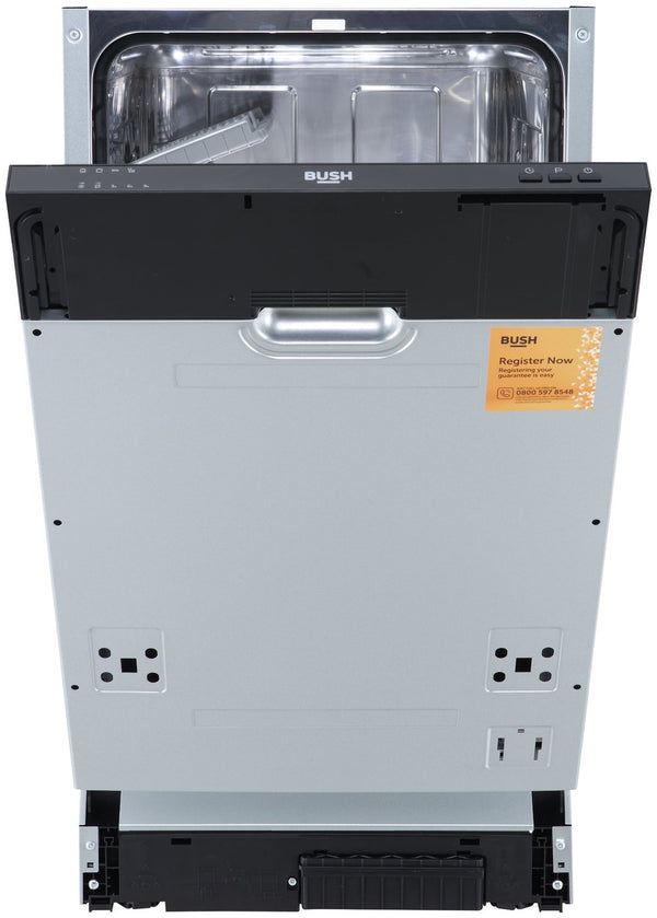 Bush DWSLEINT94W Slimline Integrated Dishwasher